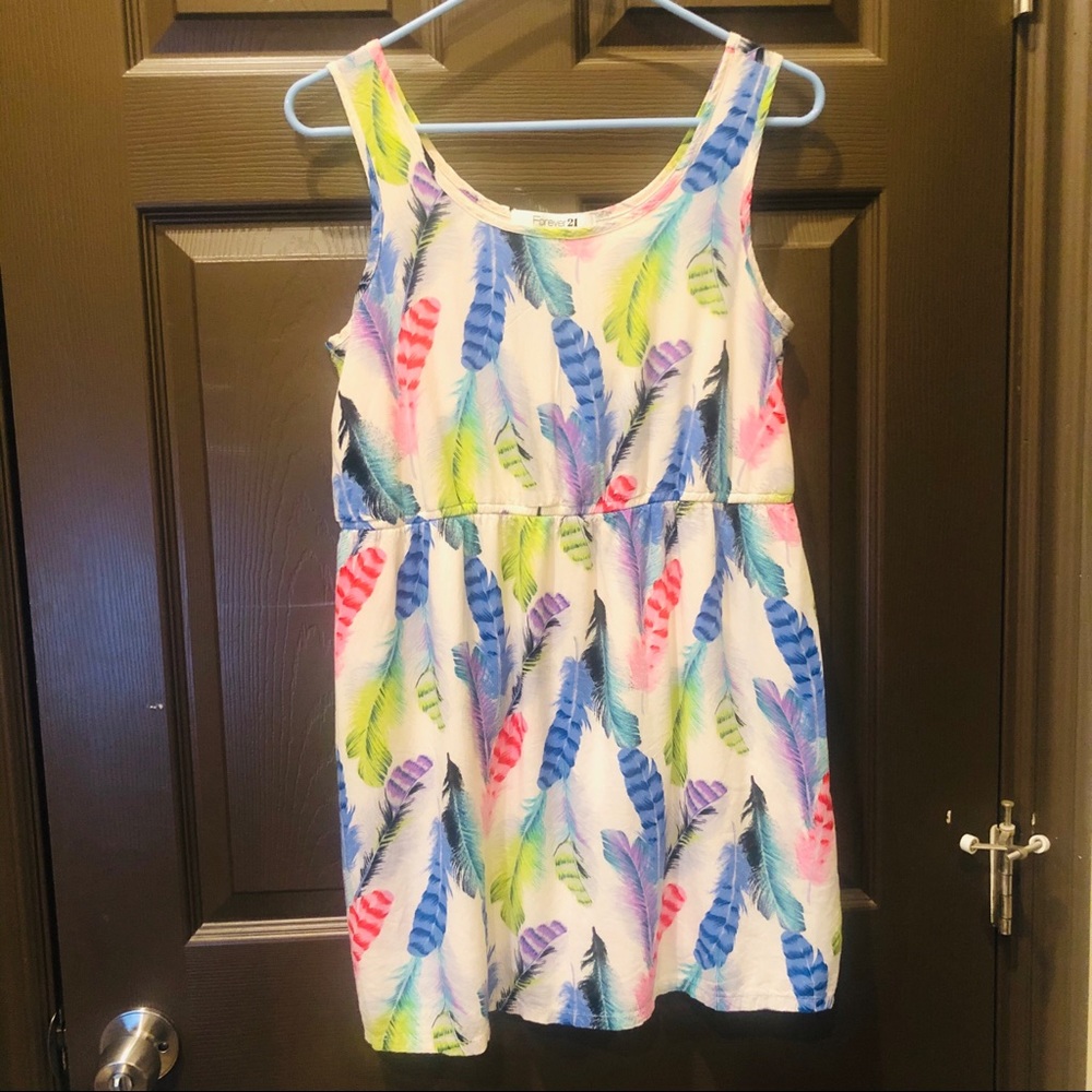 Summer Tropical Feather Dress